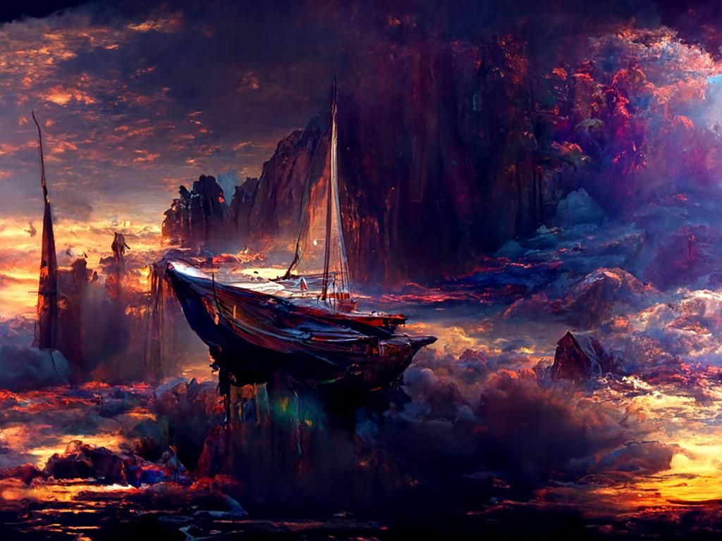 Ship on Dark Seas: Romantic Hyperrealism