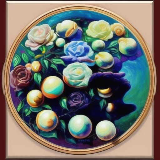 Yin Yang Portrait in Art Deco Style