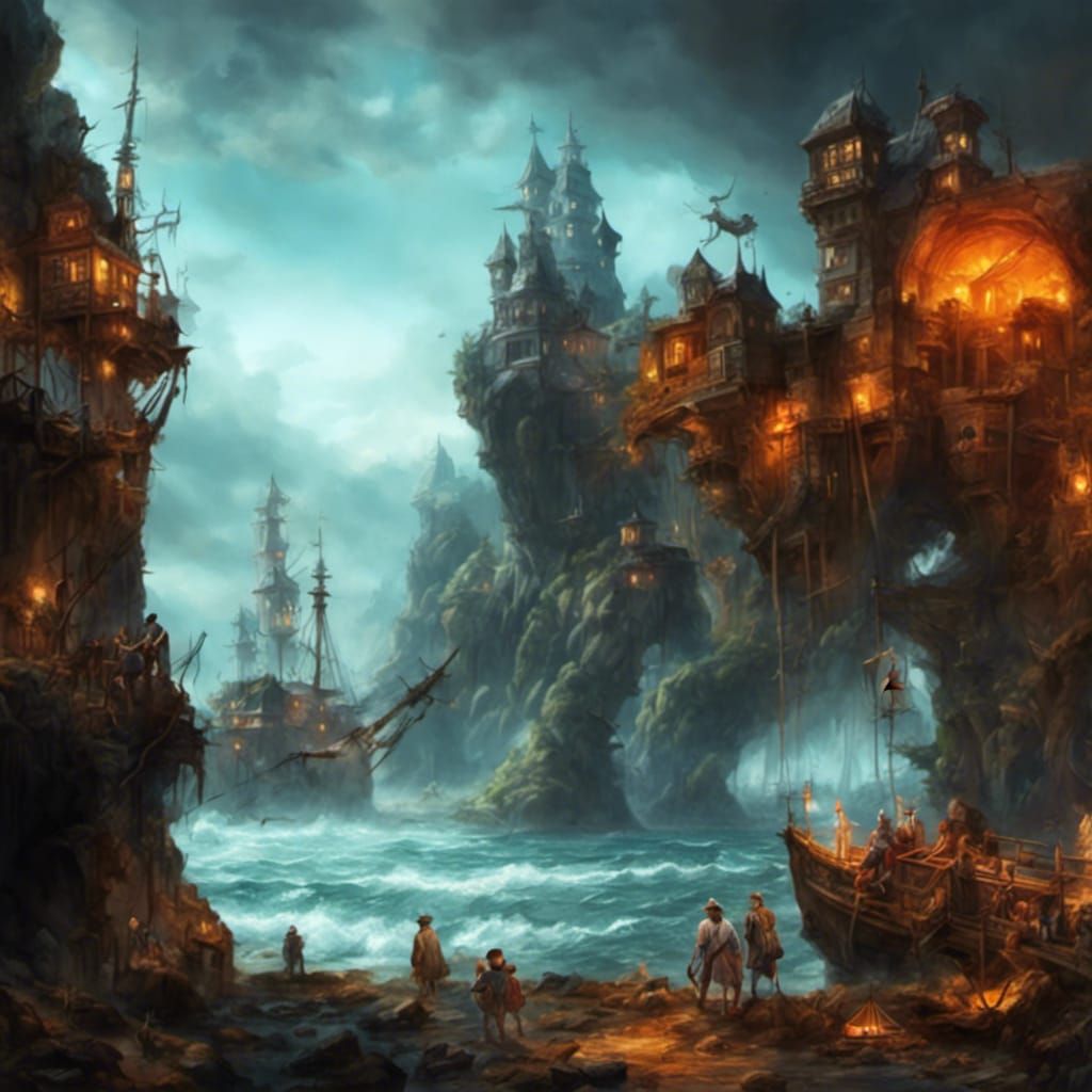 Spectacular Pirate Hideout on Gothic Island