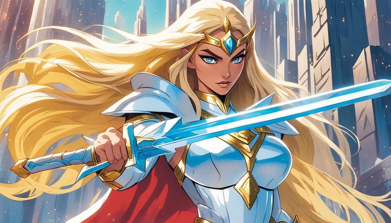 Futuristic Science-Fantasy She-Ra with Sword of Power