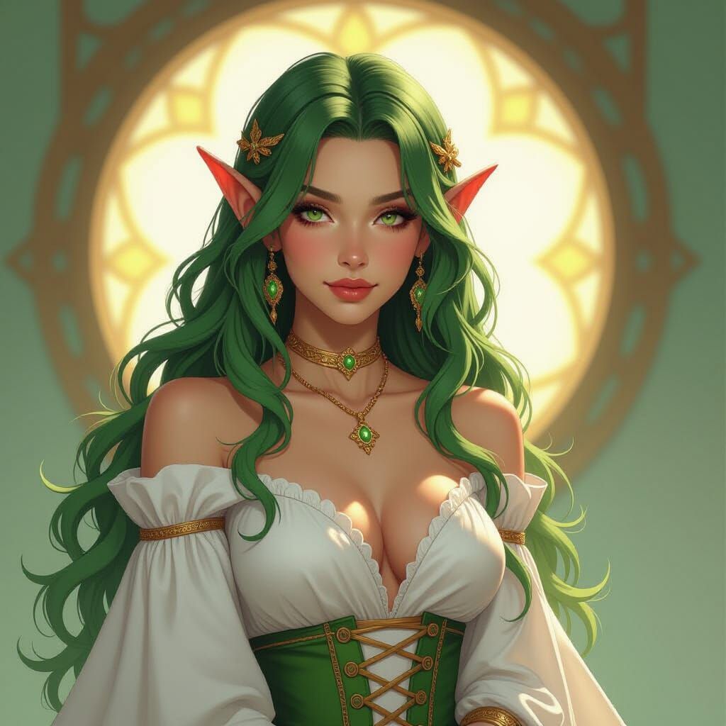 Hobgoblin with Spring Hair in Flowing Dress