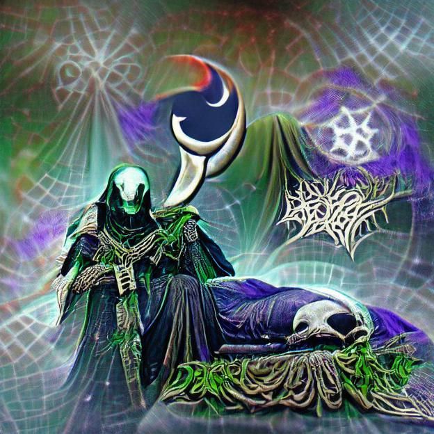 Peaceful Skull Emerges from Pond