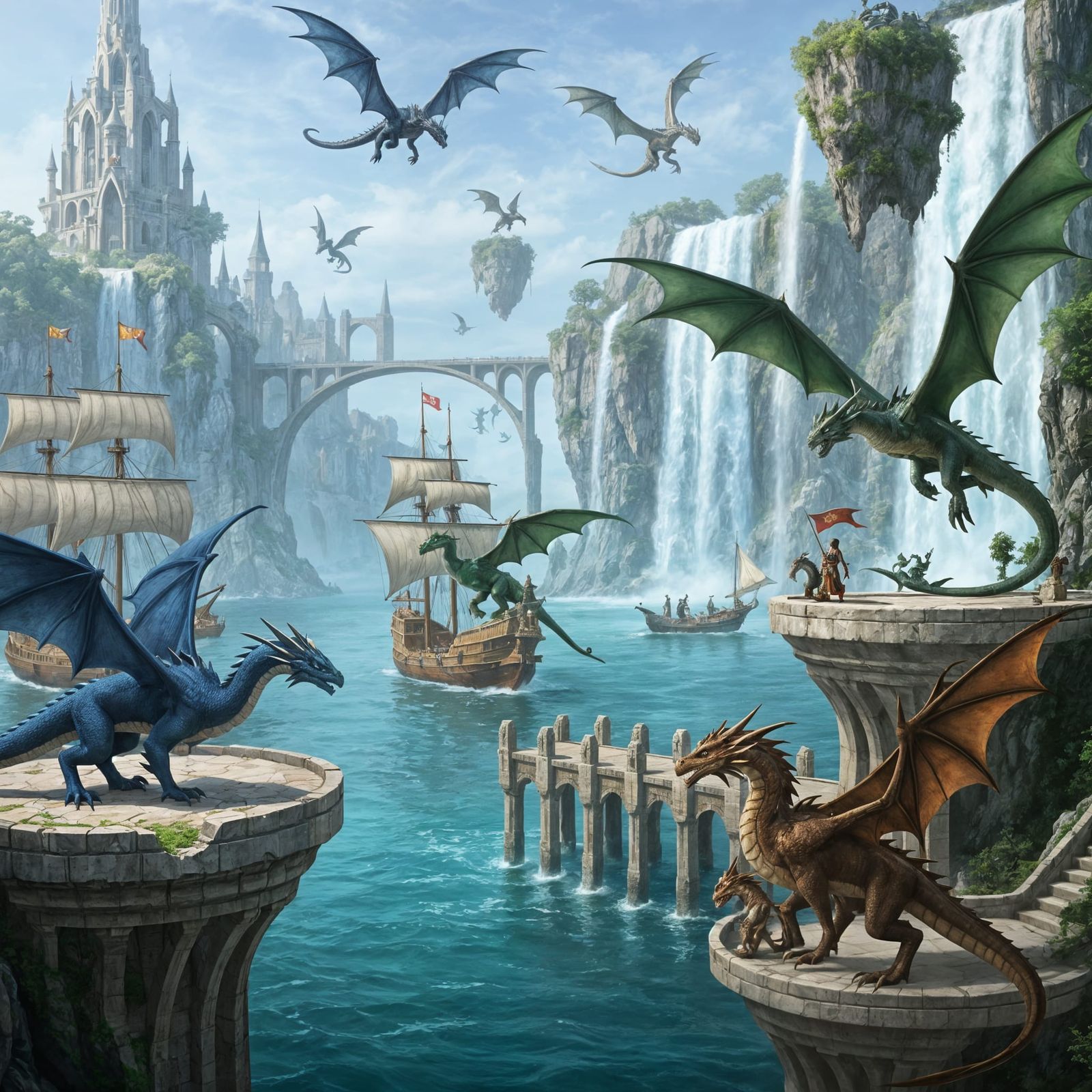 Dragon Riders of Viremont Bay: Epic Fantasy Art