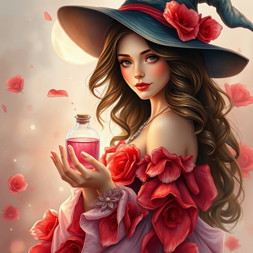 Whimsical Good Witch with Ethereal Glow