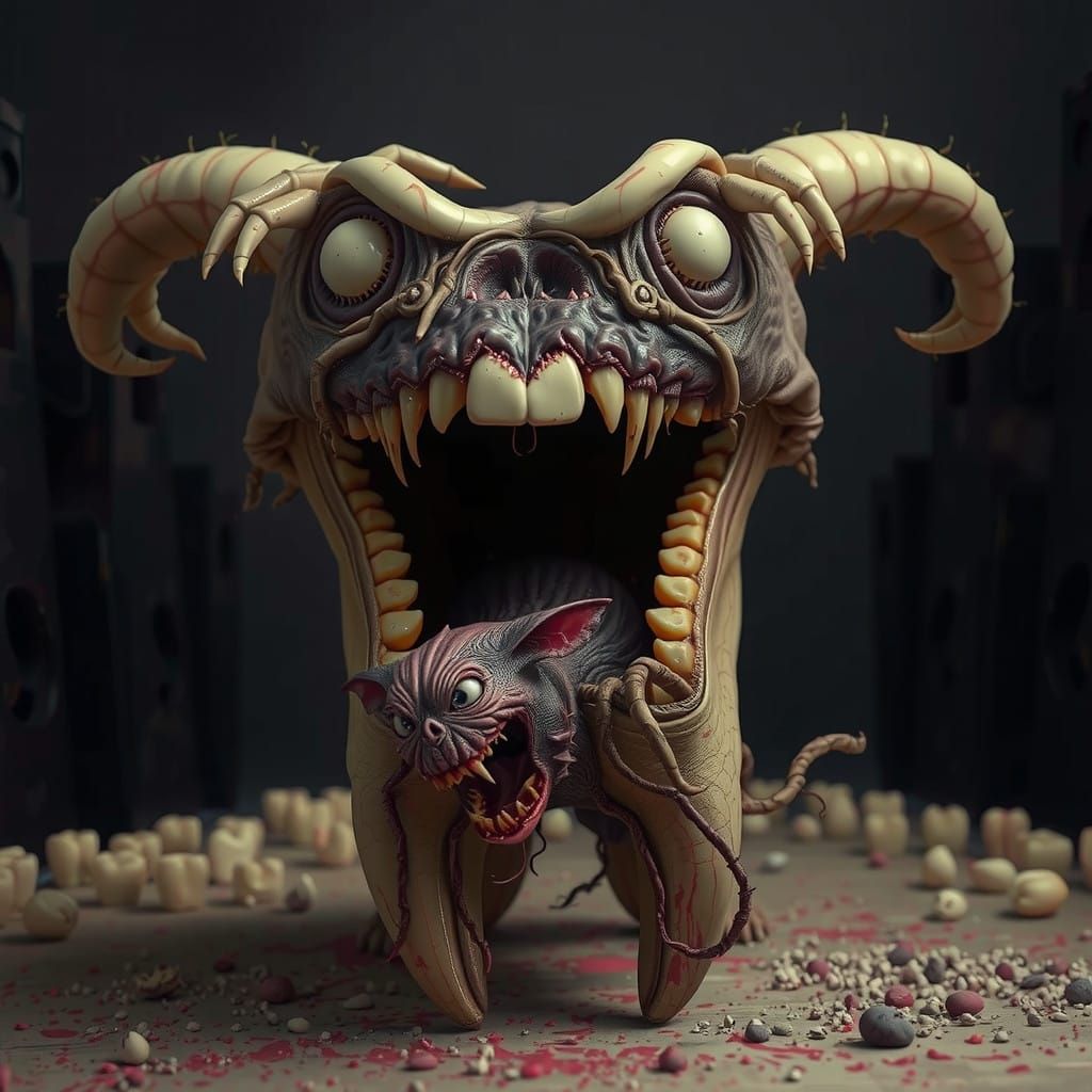 Gothic Tooth Creature Brings Chaos to Pearly White City