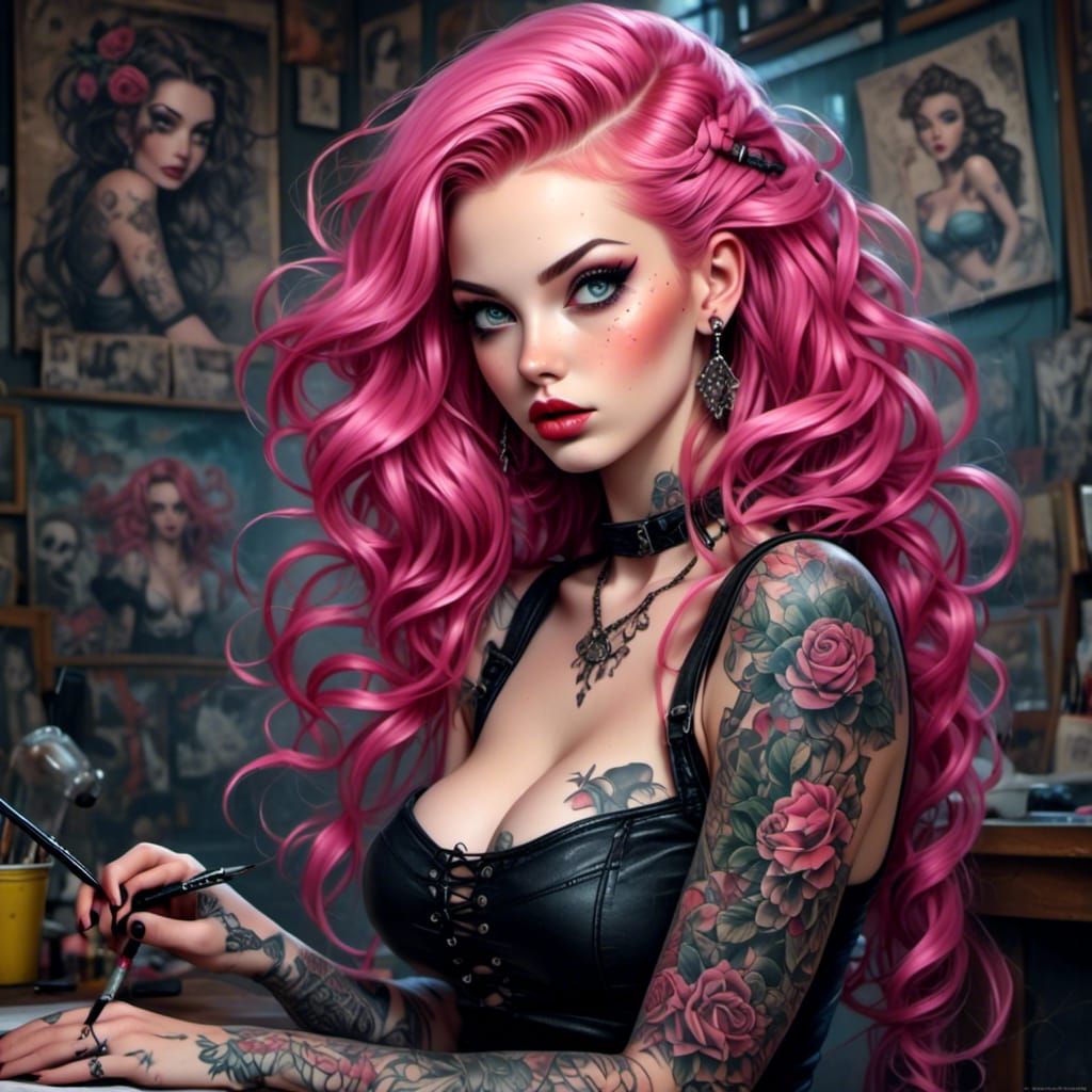 Tattoo Artist in a Maximalist Ethereal Style