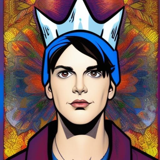 Jughead Jones Portrait in Pointillist Comic Art Style
