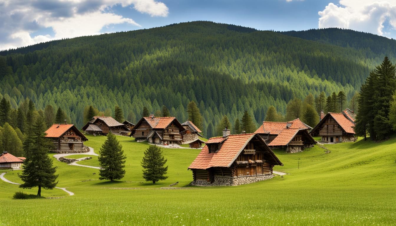 Ethno village near Mokra Gora in Zlatibor surroundings, Serbia.