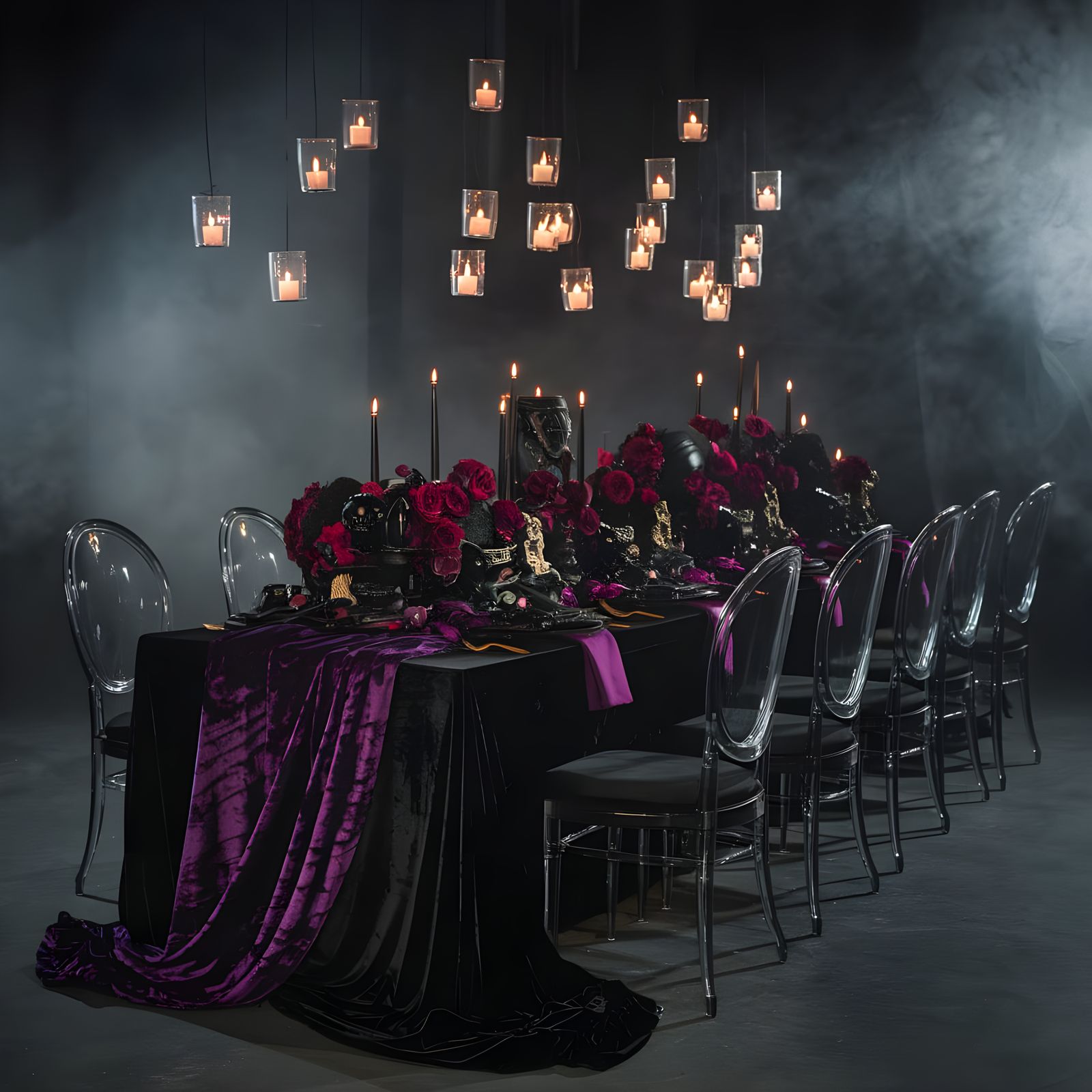 Eerie Halloween Party with Floating Candles