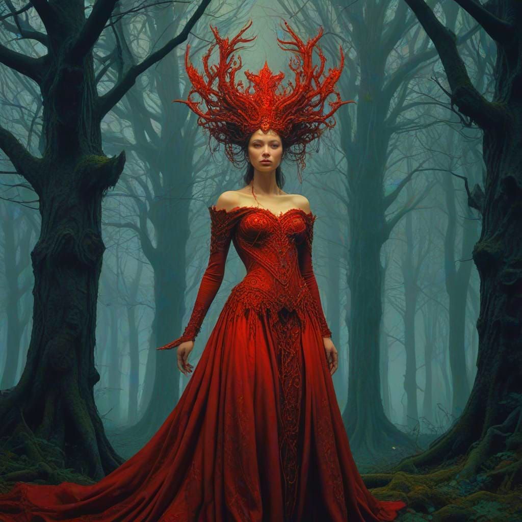 Mystical Siren in Velvet Red