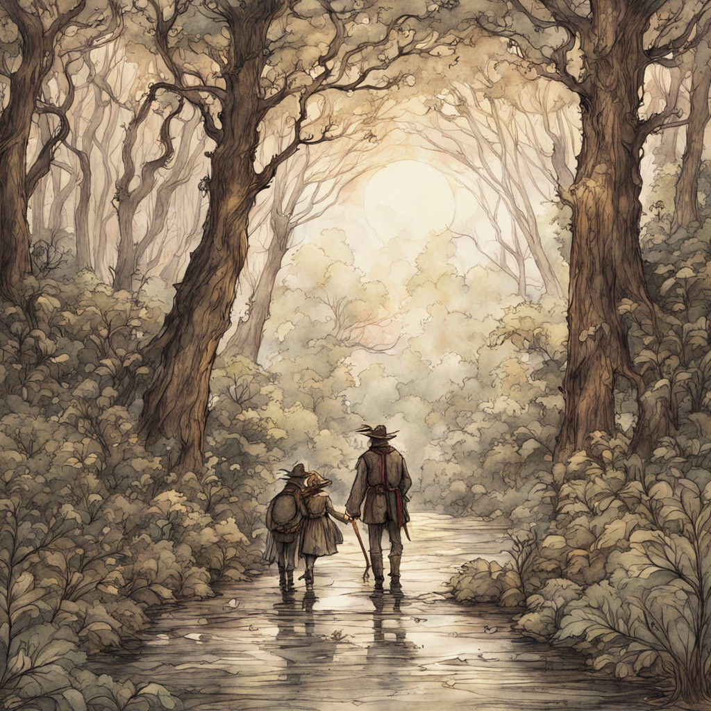 Enchanted Fellowship in Lush Forest