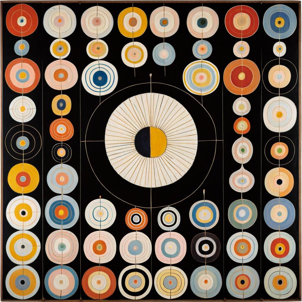 Abstract Composition in Hilma af Klint Style