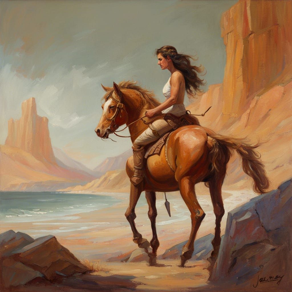 Centaur as Oil Painting by James Gurney