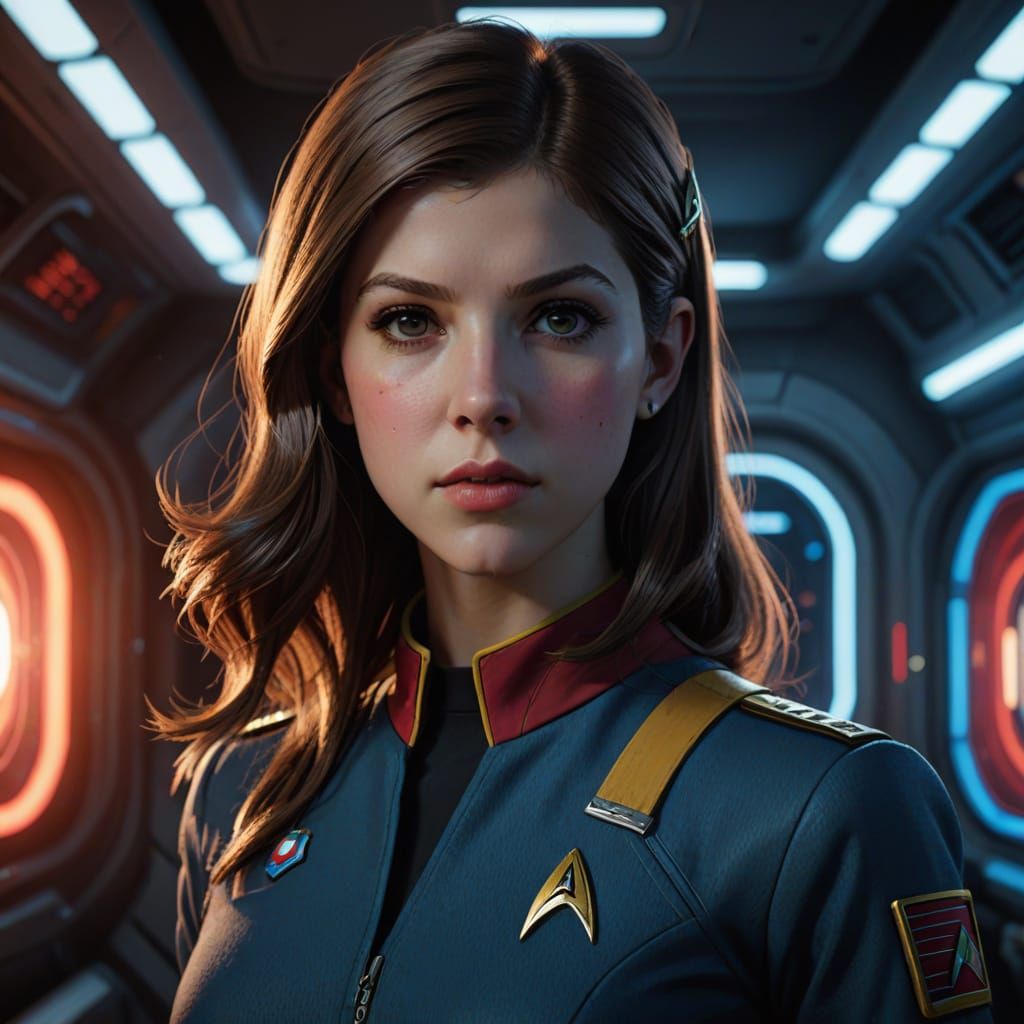 Anna Kendrick as Captain Kirk's Companion in Retro-Futuristi...