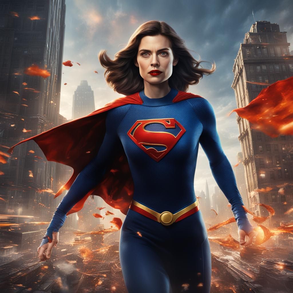 Lois Lane as Superhero: Detailed Matte Painting