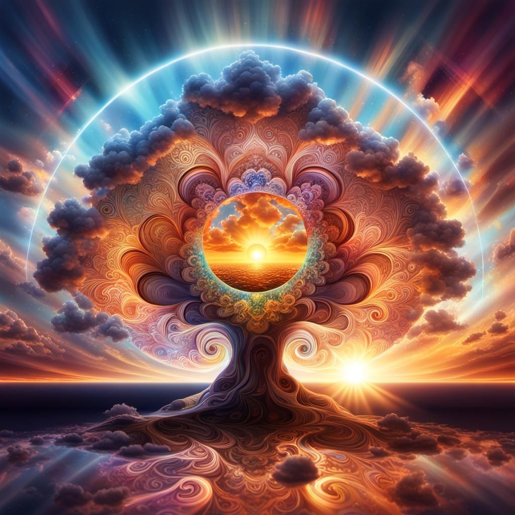 Divine Sunshine Illuminates the Heavens