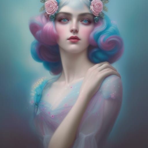 Candy Goddess in Cyber Digital Fantasy Art