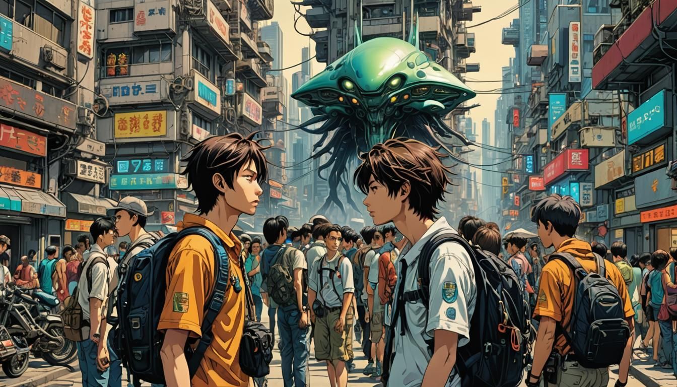Alien Backpackers Explore Future Earth in Anime Style