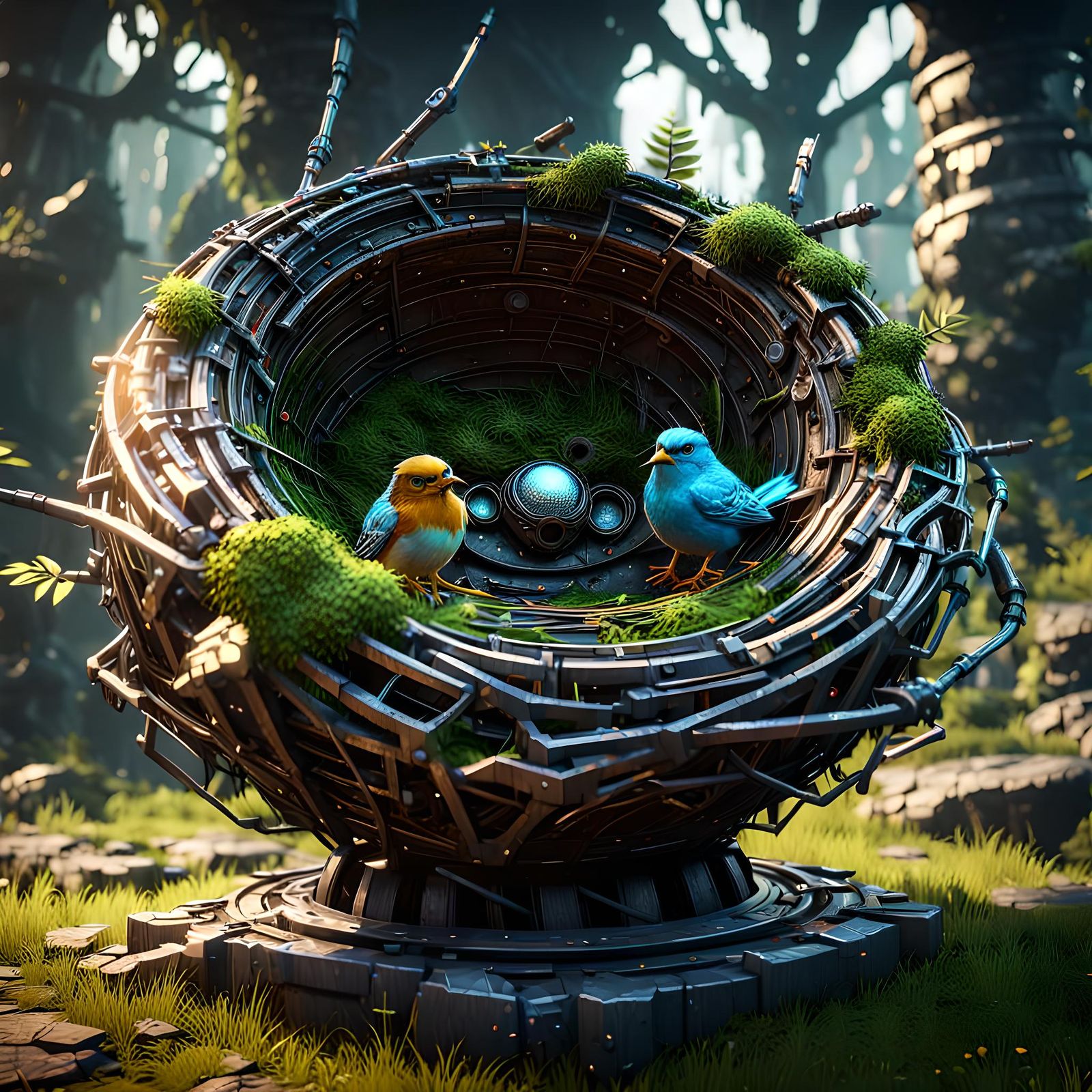 Mechanical Bird Nest