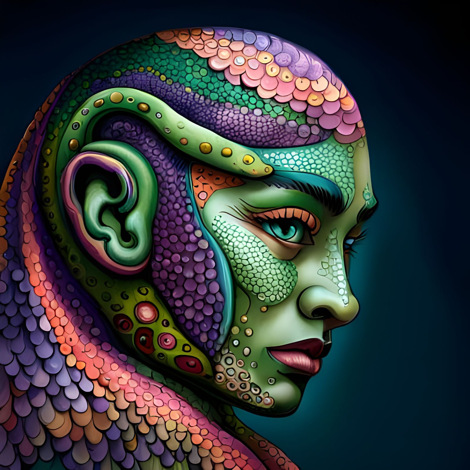 Half Lizard & Half Woman Creature