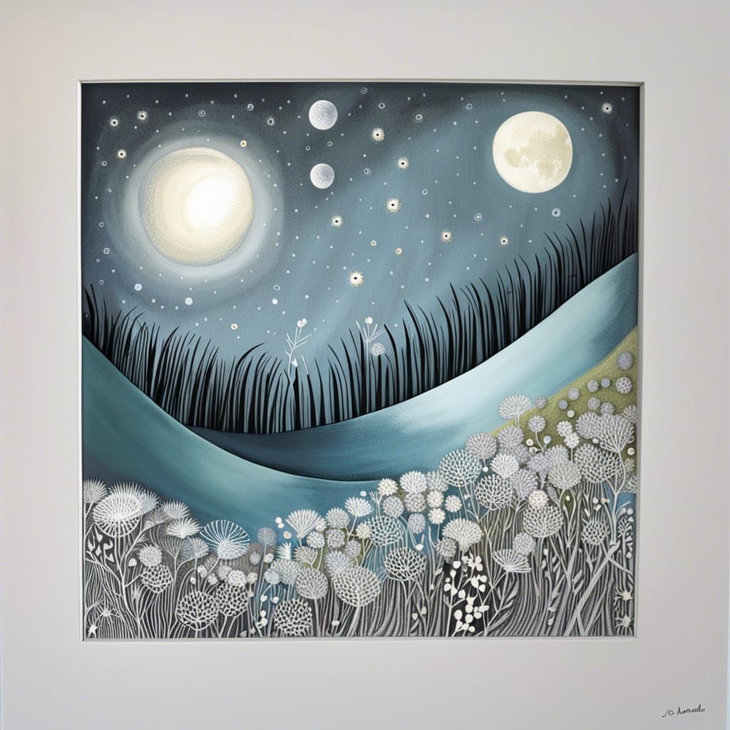 Abstract Moonscape Inspired by Nature