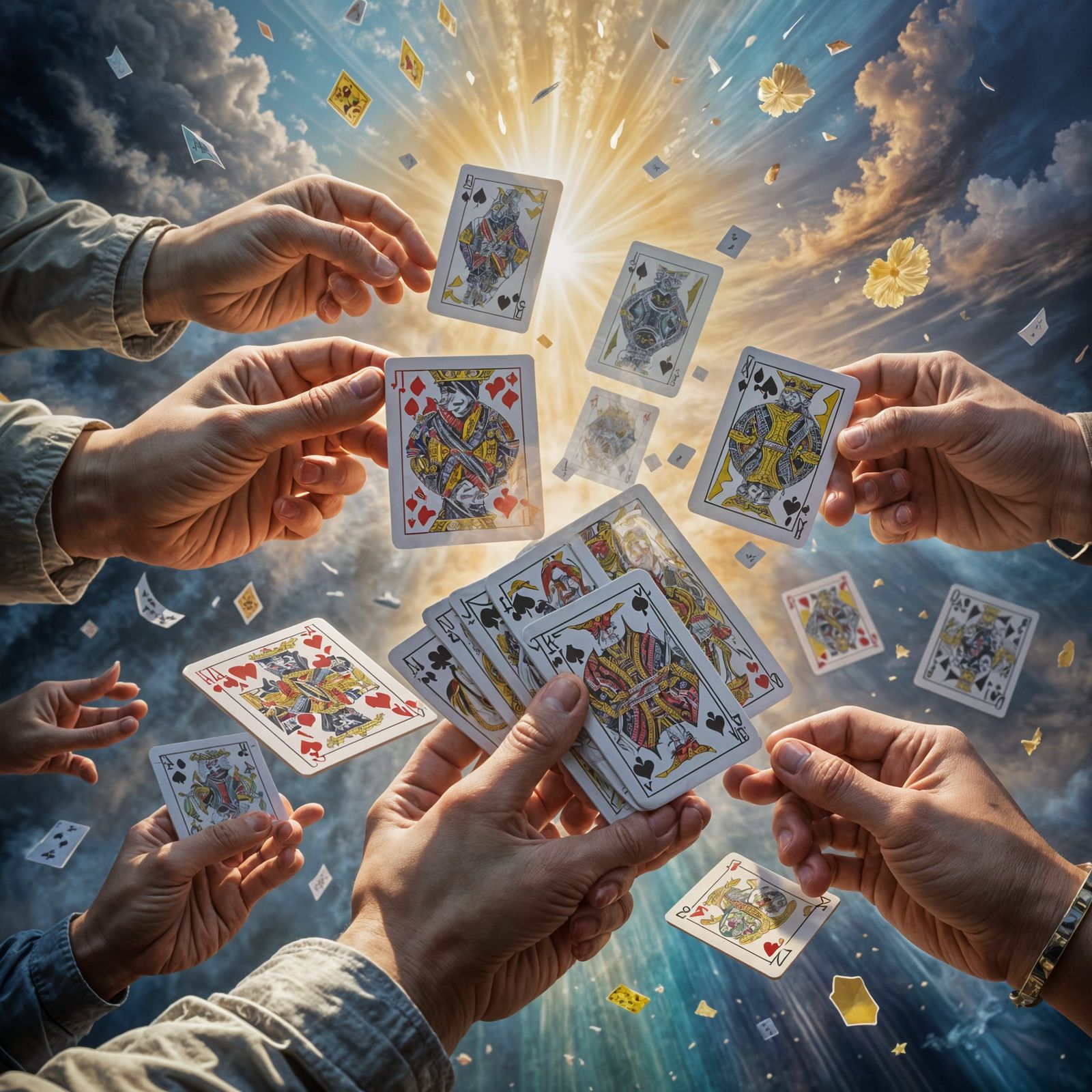 Sacred Joker's Deck in Soft Focus Heavenly Light