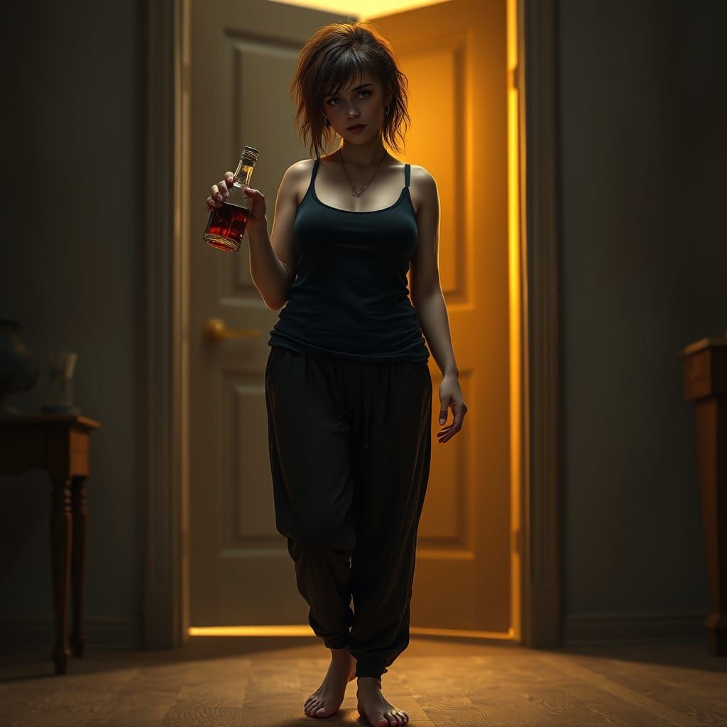 A Pear-Shaped Woman in a Whiskey-Fueled Daze