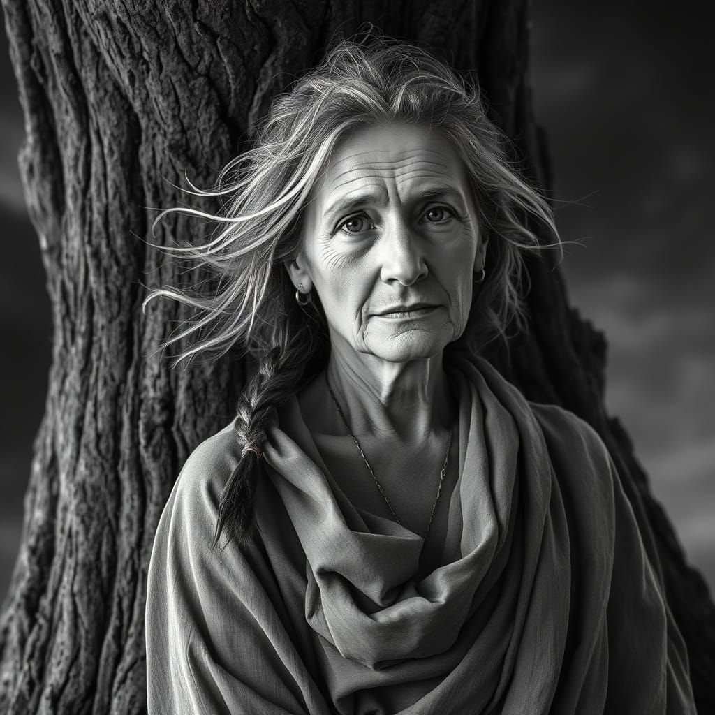 Weathered Wisdom in Monochromatic Glory