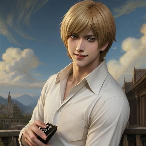 Light Yagami Portrait in Death Note Style