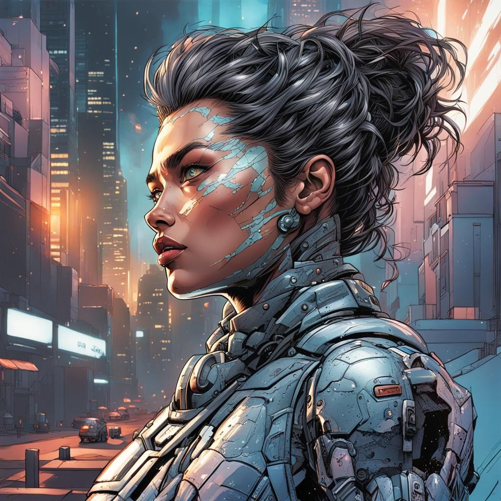 Cyberpunk, Sci-fi & Fantasy (Themes) - A cool futuristic cyb...