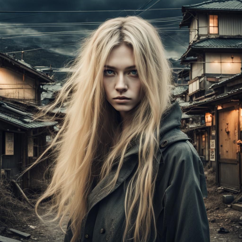 Lovecraftian Girl in Apocalyptic Japanese Town