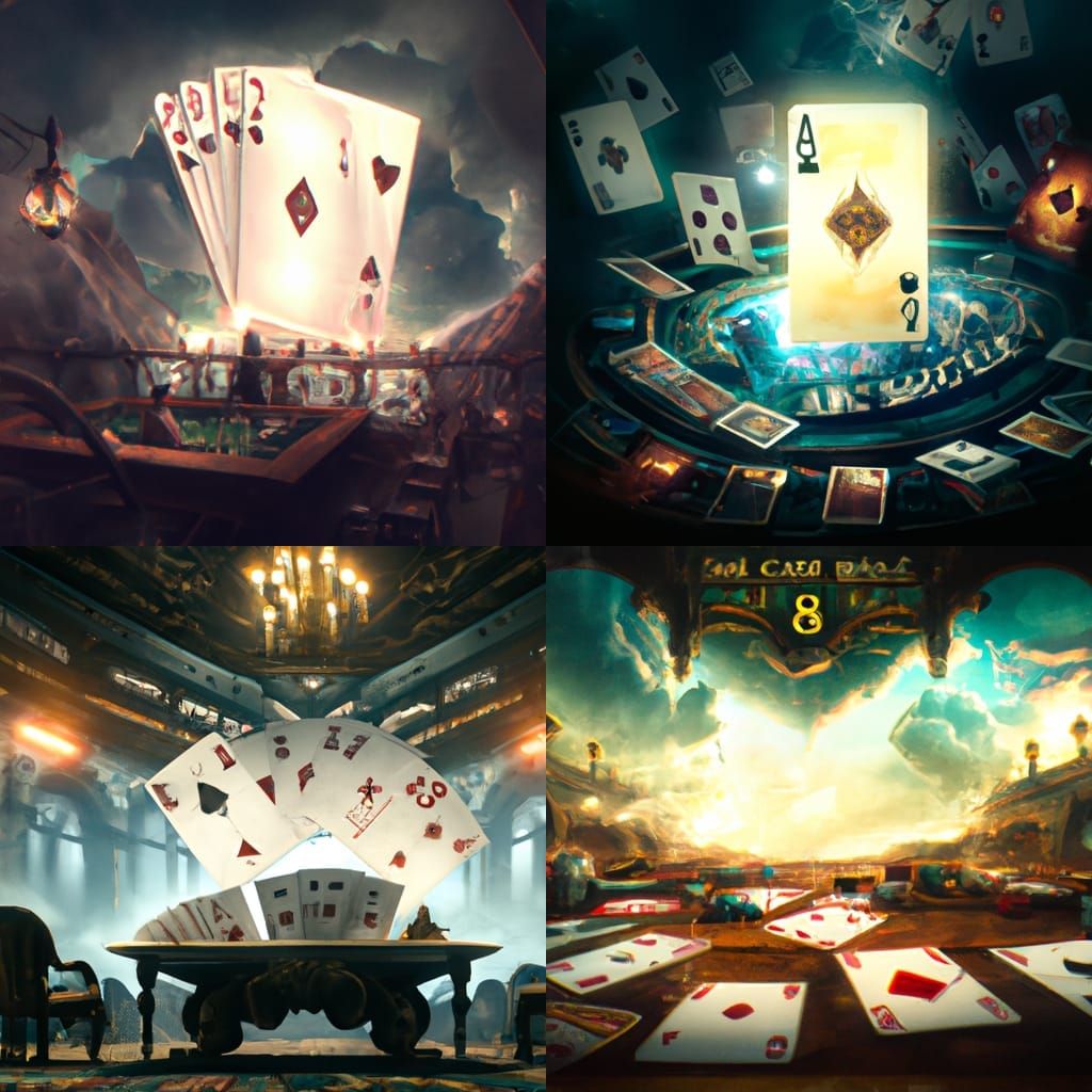 Dramatic Digital Matte Painting of Eights and Aces