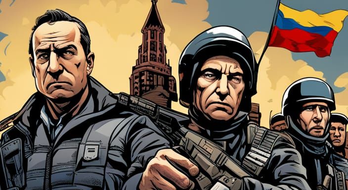 Russia-Ukraine Conflict: Comic Book Illustration