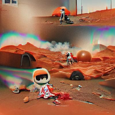 Conceptual Life on Mars Illustration