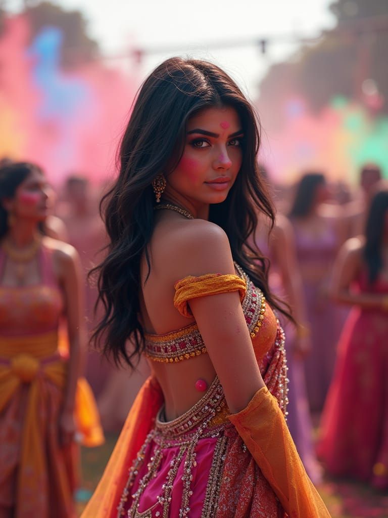 Vibrant Holi Festival Celebration with Kylie Jenner