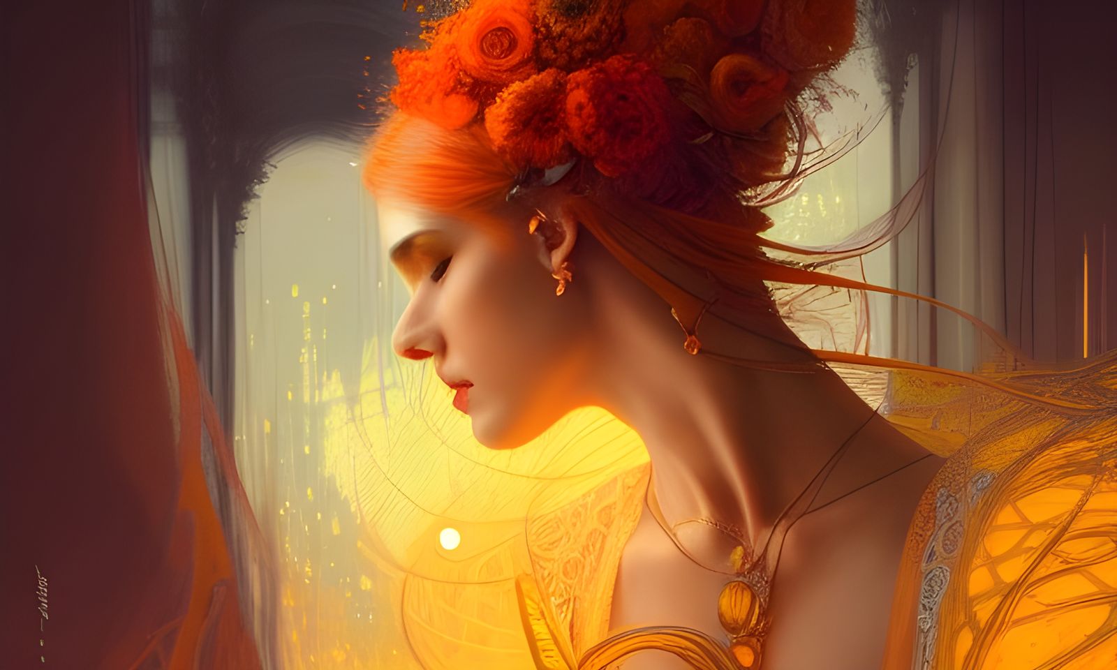 Intricate Soothsayer Illustration in Deep Colors