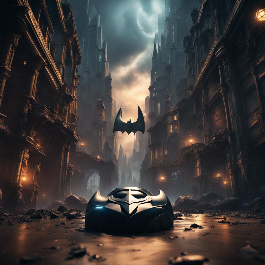 Batman Cool Background in Detailed Matte Painting