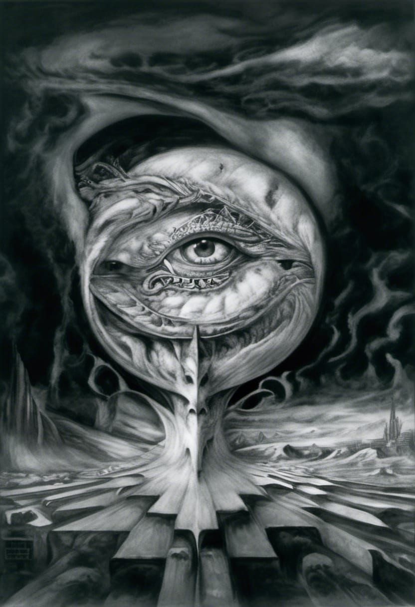 Eye of the Dark Star: Giger and Klimt Concept