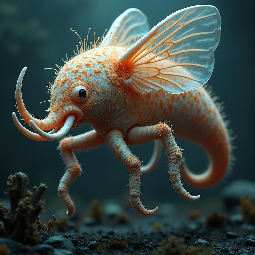 Graceful Golden Fish in Underwater Garden