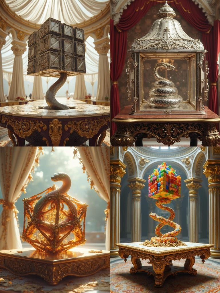 Geometric Wonder Under Majestic Pavilion