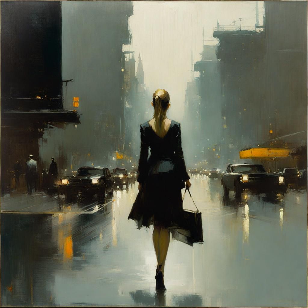 Girl Portrait in Urban Sketching Style