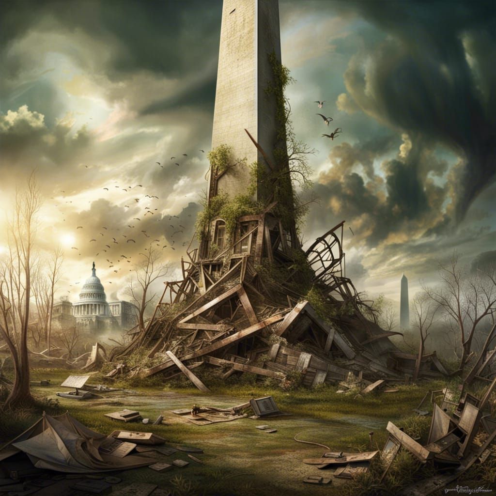 Post-Apocalyptic Washington Monument: Decaying National Land...