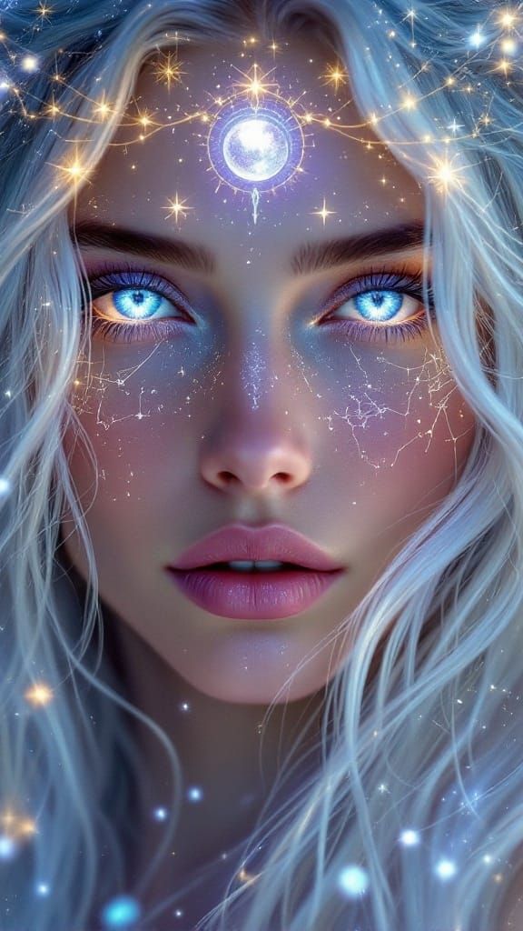 Mystical Goddess in Celestial Aura