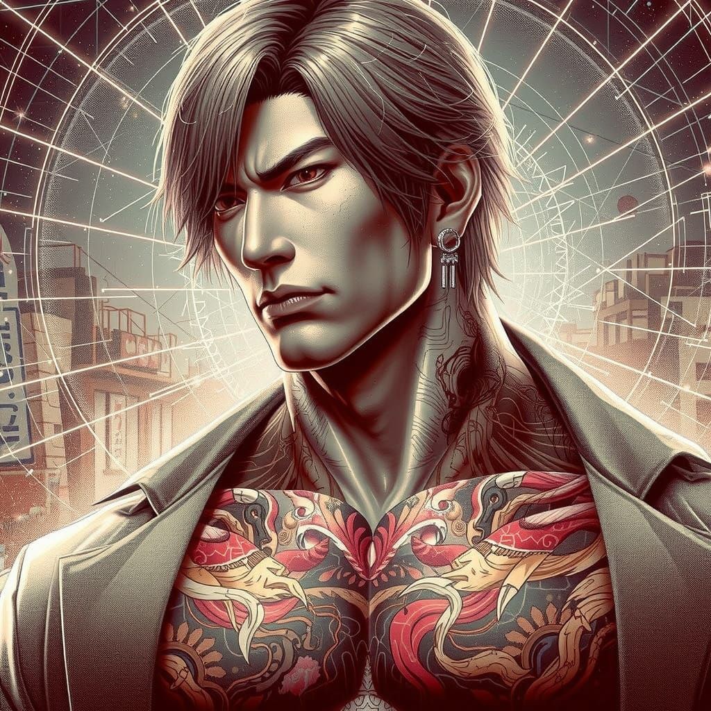 Handsome Dangerous Yakuza with Cybernetic Implants