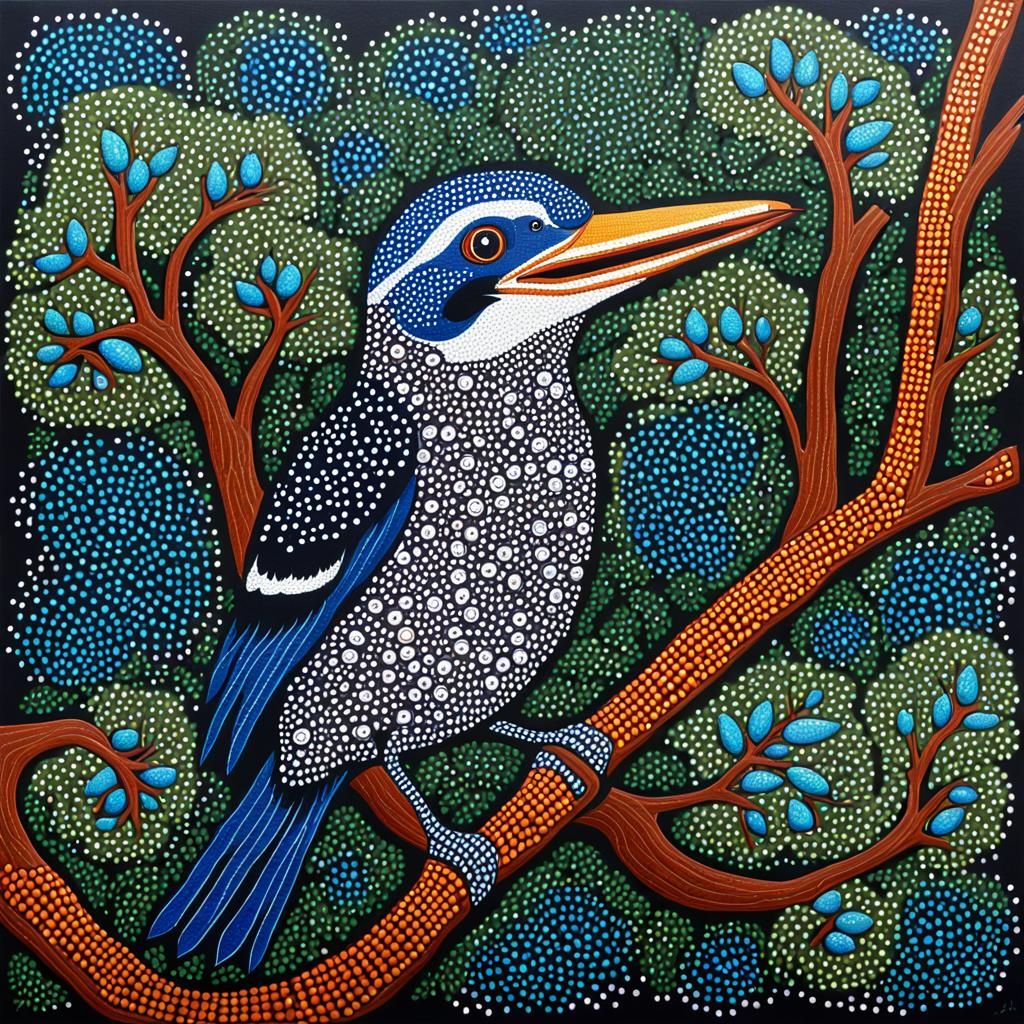 Kookaburra Laughing: Indigenous Dot Painting in the Woods