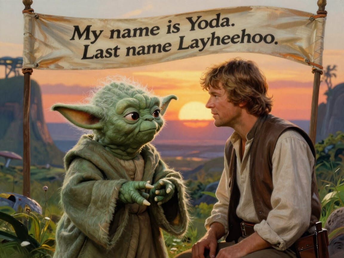 Yoda Reveals Name to Luke on Alien Planet