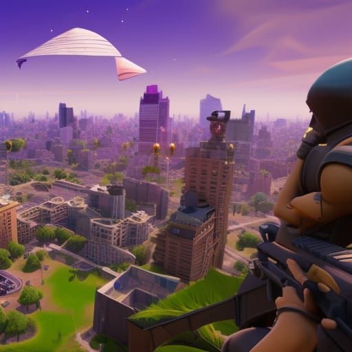 Fortnite Inspired Fantasy Trump Tower Scene