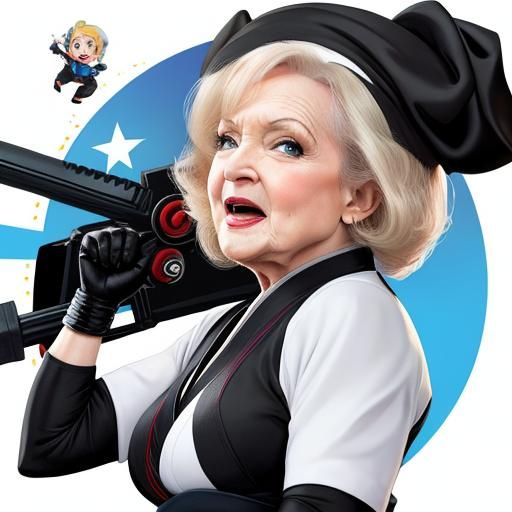 Betty White: The Ninja AI Art