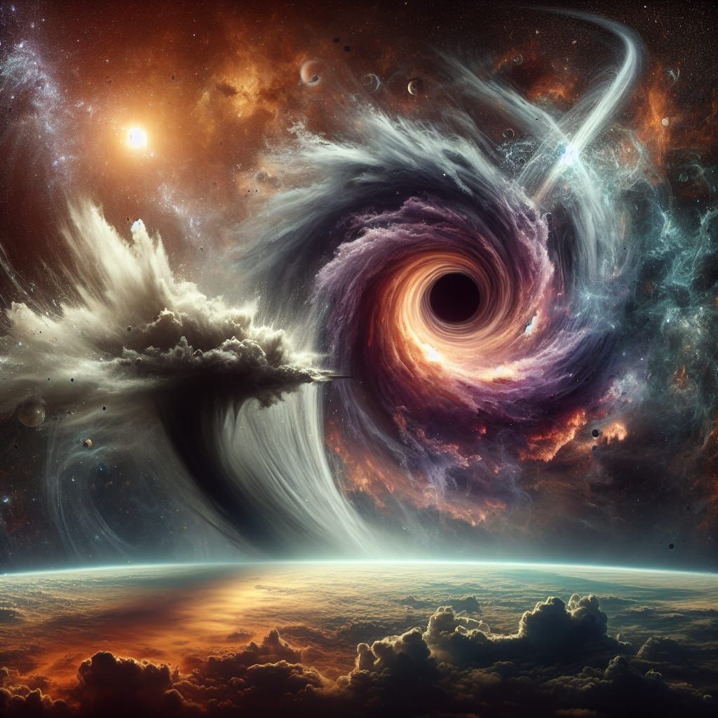 Small Space Hurricane, Tornado and Black hole