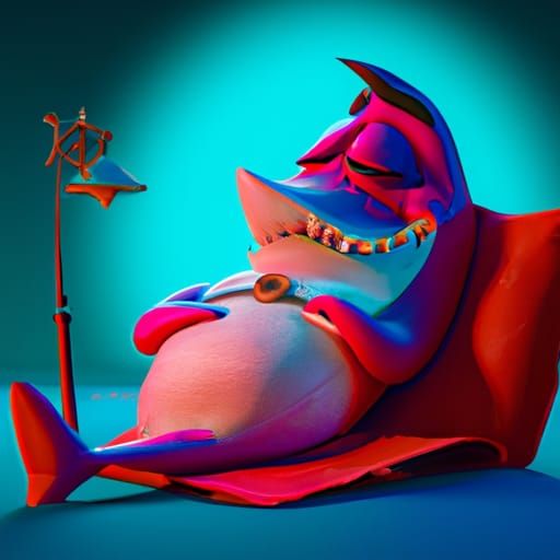 Loan Shark Sleeps: Pixar-Style 3D Digital Art